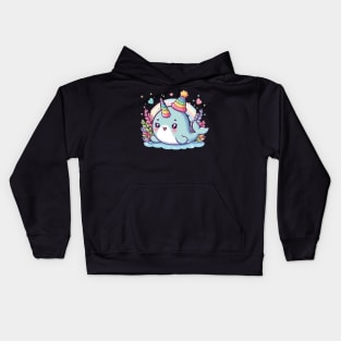 Colorful Narwal Kids Hoodie